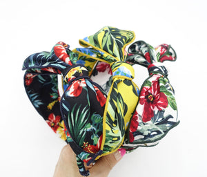 veryshine.com Headband big flower print headband bow knotted hairband hair accessory for women