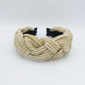 veryshine.com Headband Braided straw headband Spring Summer hairband