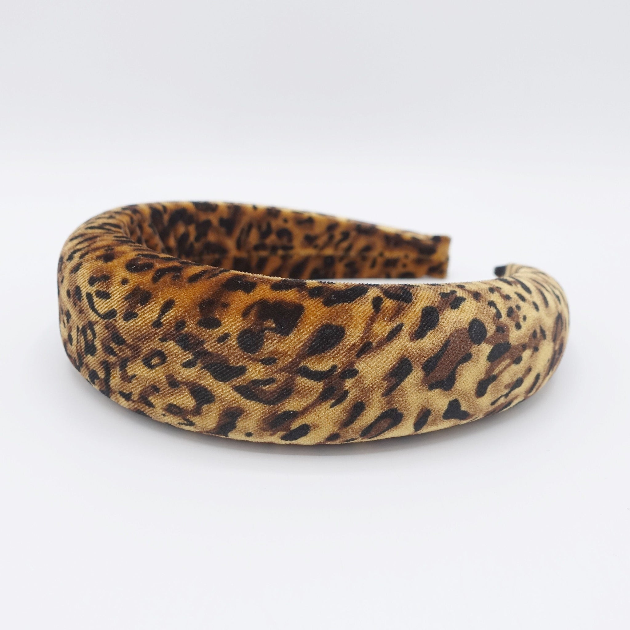 veryshine.com Headband Brown velvet headband leopard print hairband