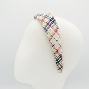 veryshine.com Headband check headband plaid pattern hairband basic hair accessory for women