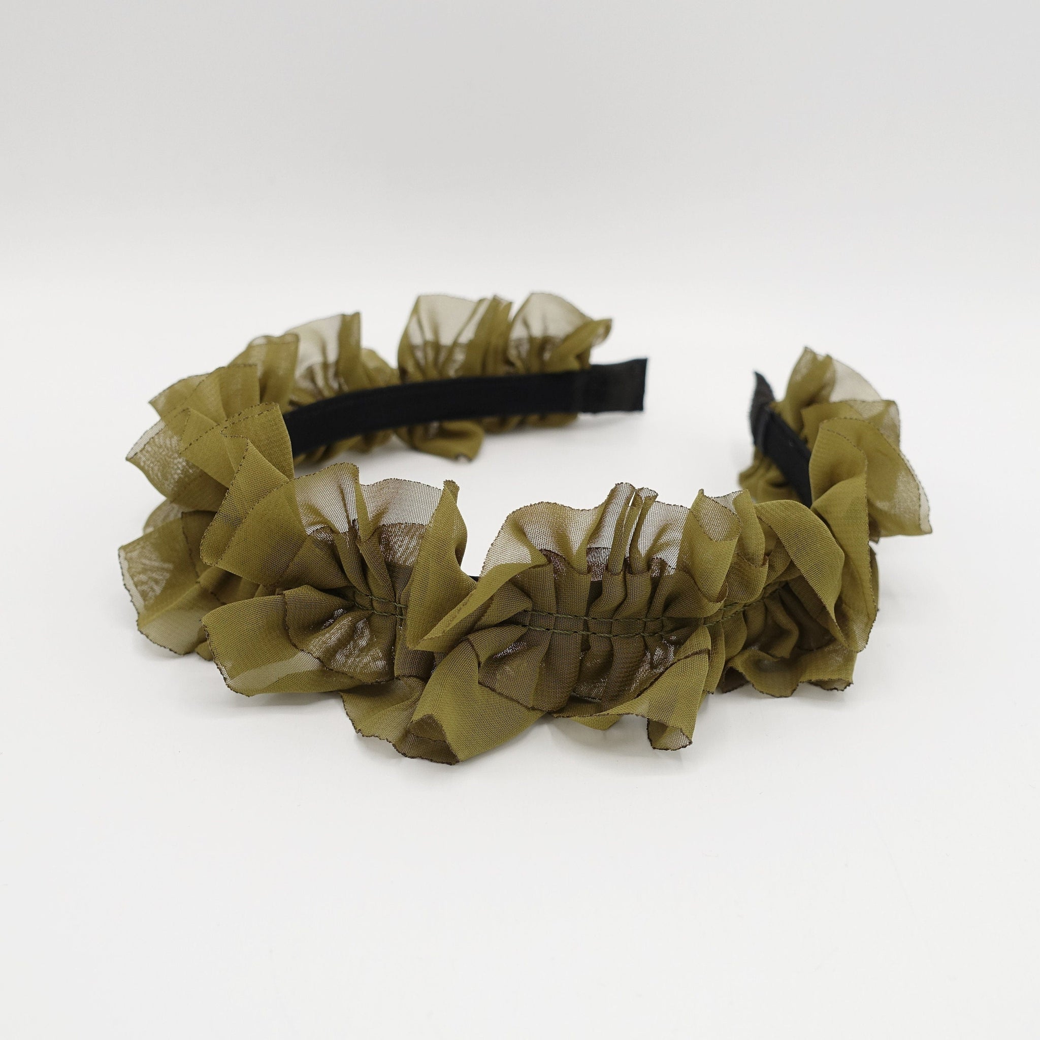 veryshine.com Headband chiffon ruffle pleated headband feminine style hairband for women