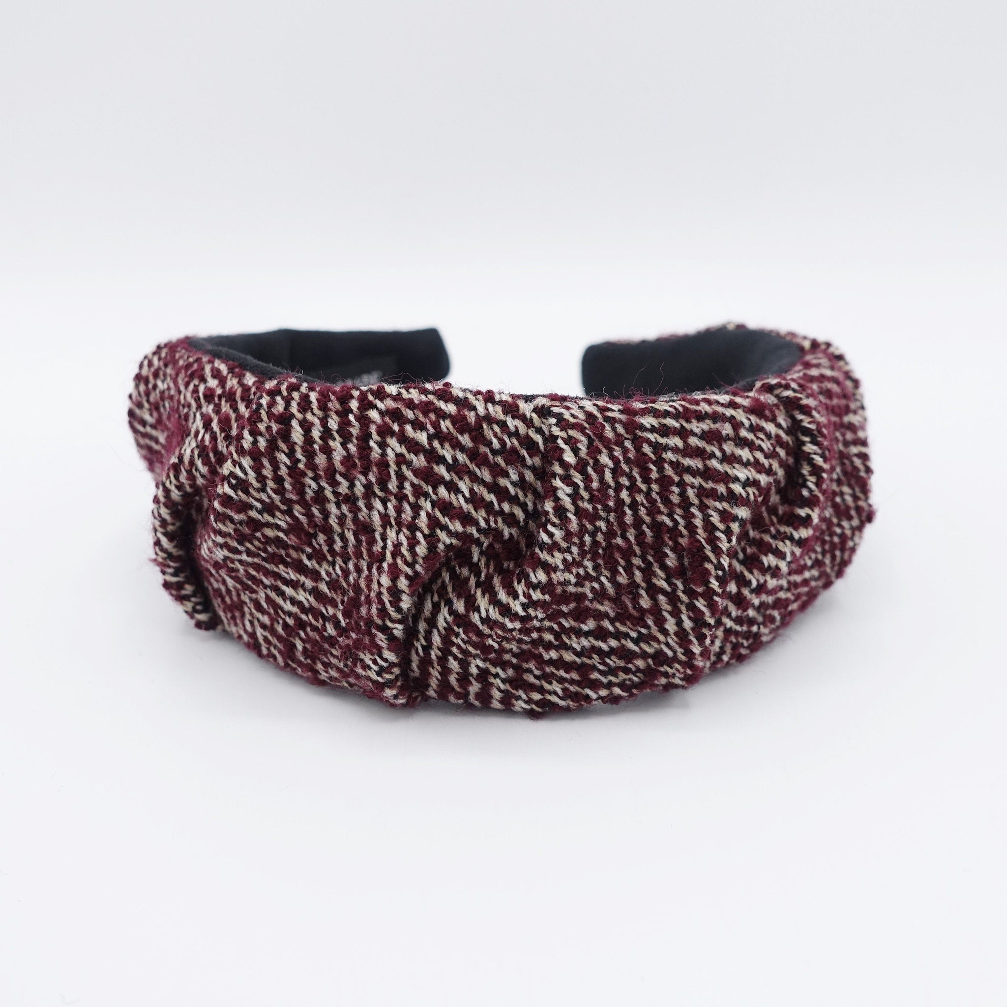 veryshine.com Headband herringbone headband pleats hairband woolen Fall Winter stylish hair accessory for women