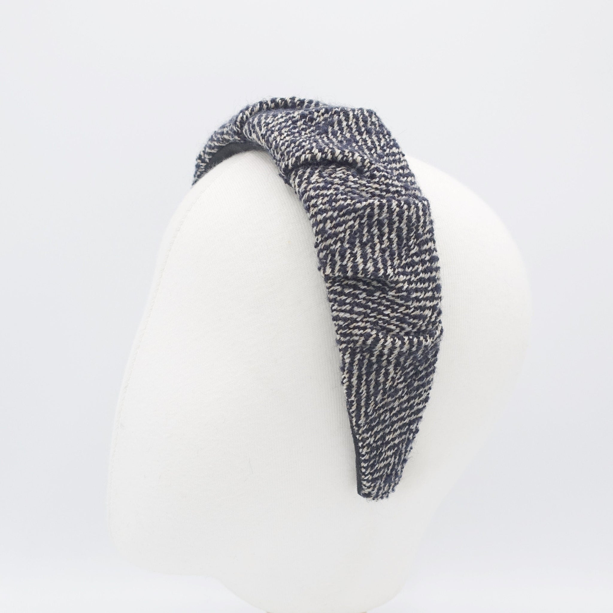 veryshine.com Headband herringbone headband pleats hairband woolen Fall Winter stylish hair accessory for women