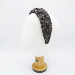 veryshine.com Headband herringbone headband pleats hairband woolen Fall Winter stylish hair accessory for women