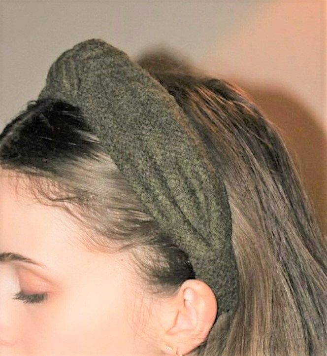 veryshine.com Headband knit top knot headband Fall Winter casual basic thick hairband woman hair accessory