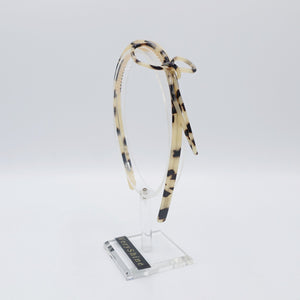 veryshine.com Headband Mocca beige cellulose acetate tail bow knot headband