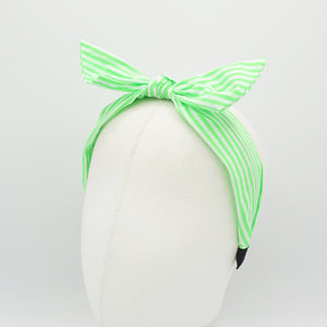 veryshine.com Headband neon stripe knot headband wire bow hairband women hair accessory