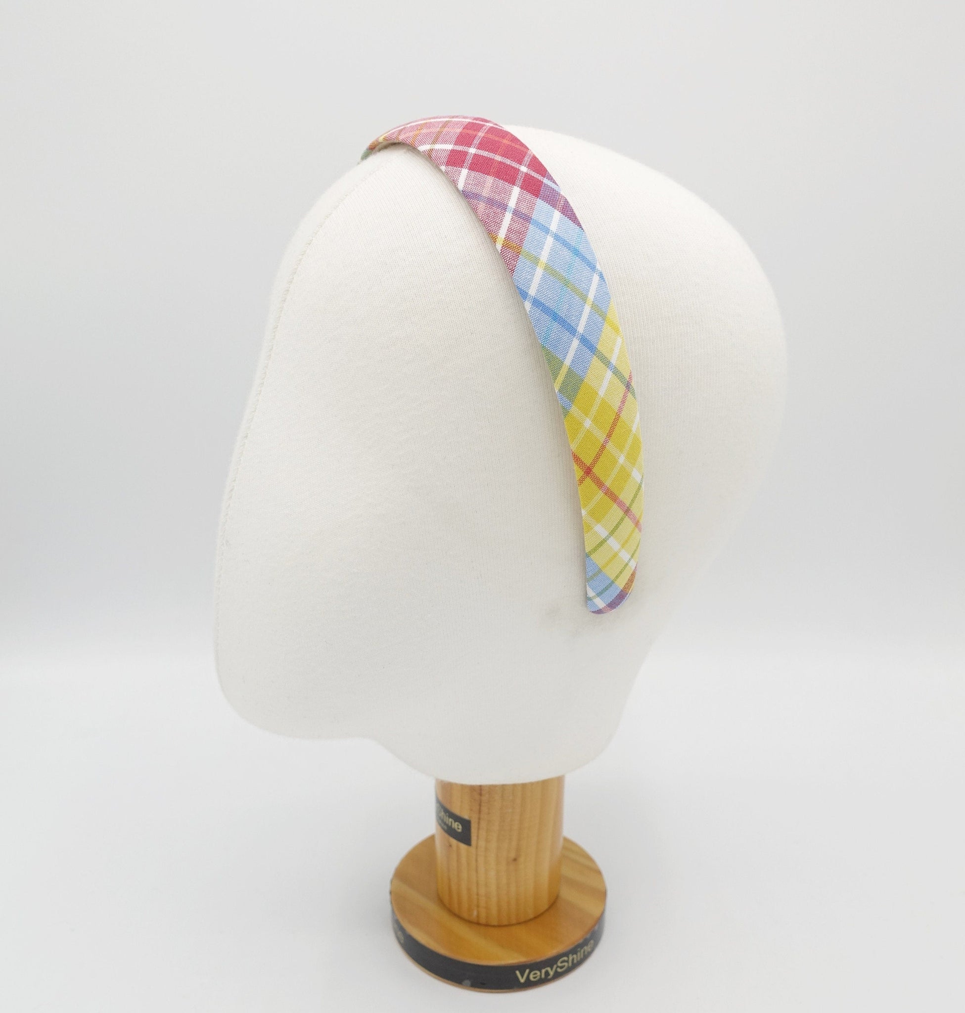 veryshine.com Headband plaid check headband basic hairband for women