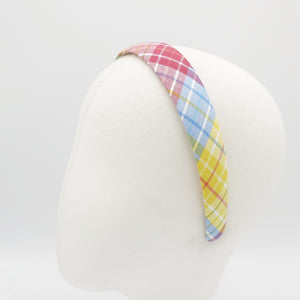 veryshine.com Headband plaid check headband basic hairband for women