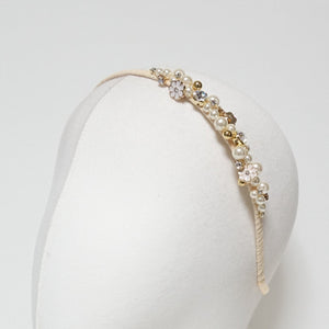 veryshine.com Headband rhinestone pearl beaded headband thin decorated elegant fashion hairband