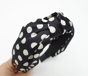 veryshine.com Headband silky satin top knot headband polka dot hairband women hair accessory