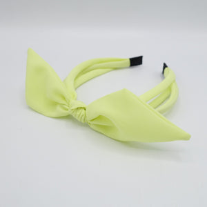 veryshine.com Headband solid bow knot triple fabric strand headband thin hairband women hair accessory