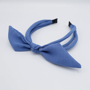 veryshine.com Headband solid bow knot triple fabric strand headband thin hairband women hair accessory