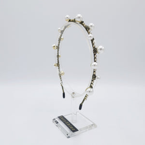 veryshine.com Headband thin headband pearl rhinestone embellished hairband for women