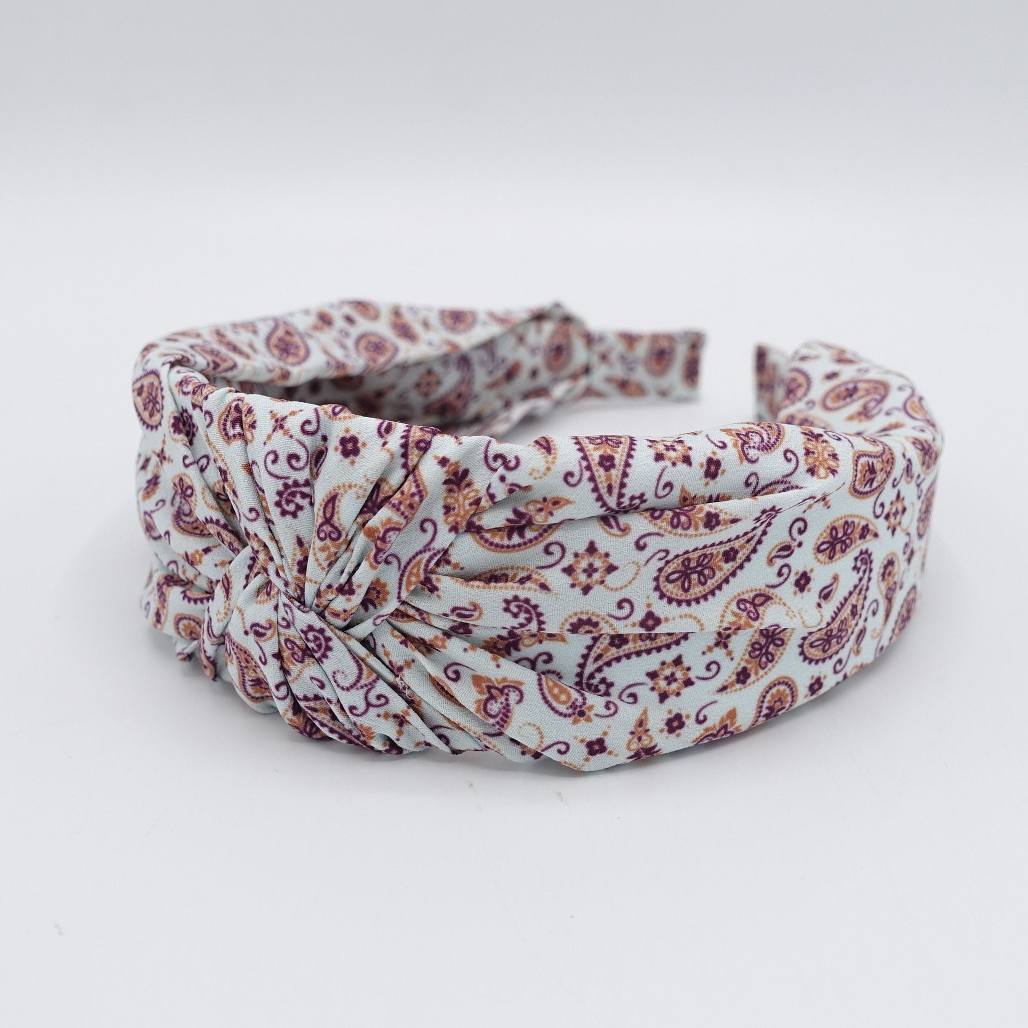 veryshine.com Headband tiny paisley print top knot headband for women