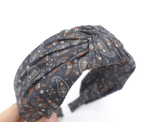 veryshine.com Headband tiny paisley print top knot headband for women