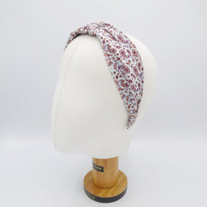 veryshine.com Headband tiny paisley print top knot headband for women