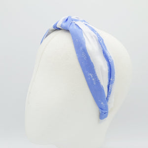 veryshine.com Headband wide stripe print headband knot hairband casual hair accessory for women