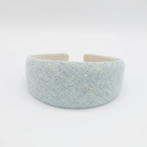 veryshine.com Mint sky linen padded headband wide hairband for women