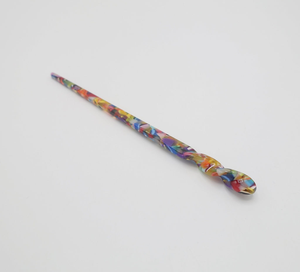 veryshine.com Multi cellulose acetate marble hair stick