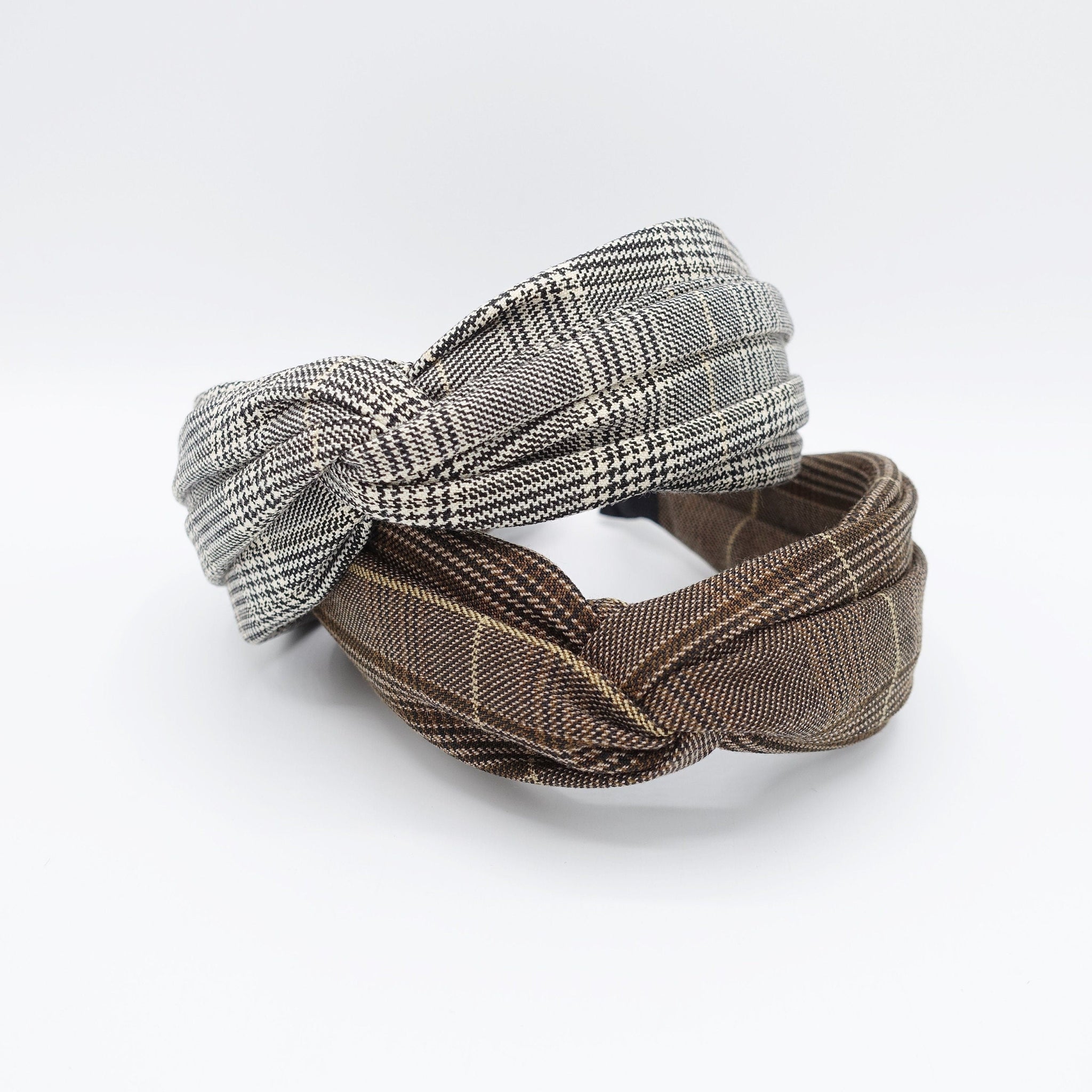 veryshine.com plaid check headband cross twist hairband for women