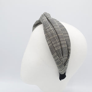 veryshine.com plaid check headband cross twist hairband for women