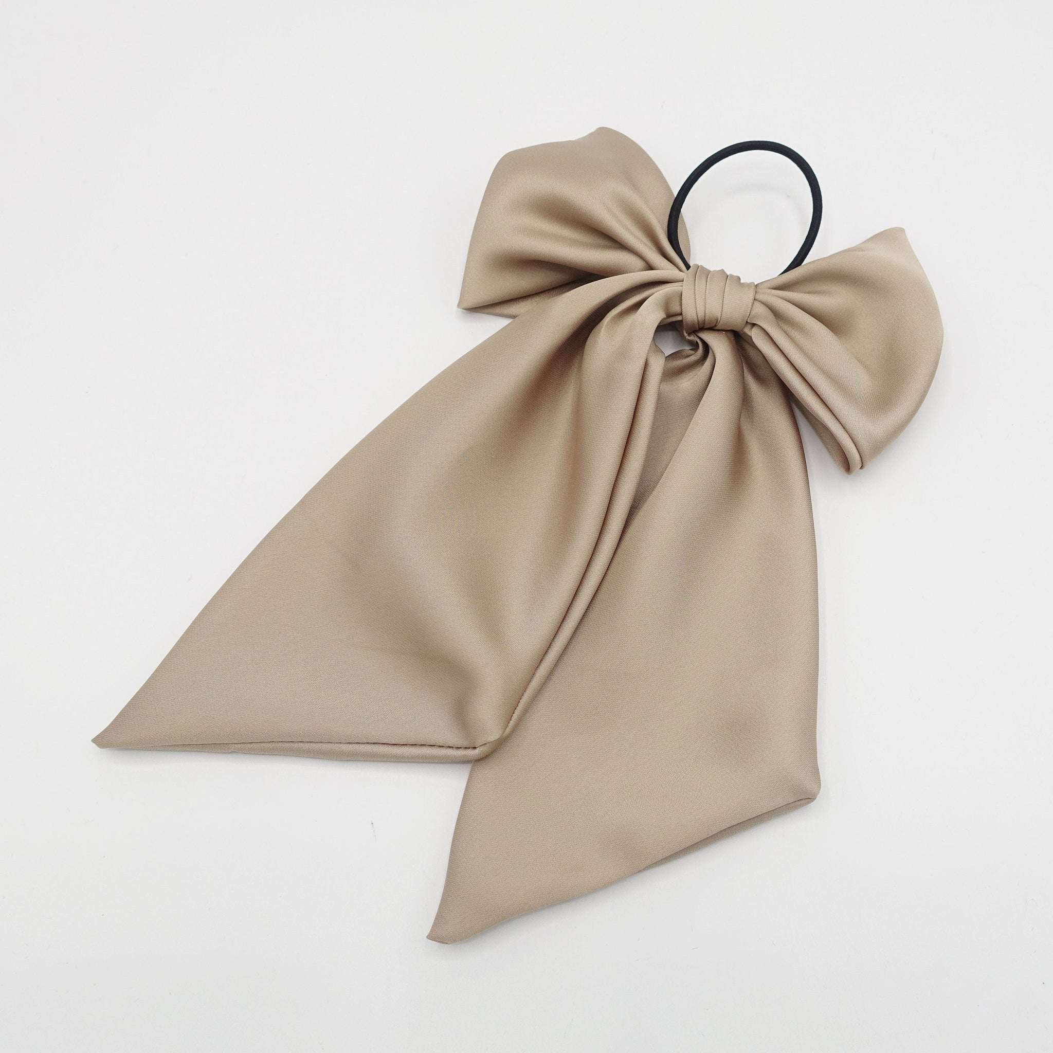 VeryShine Cellulose Acetate Tail Bow Knot Hair Tie Elastic Ponytail Holder Mocca