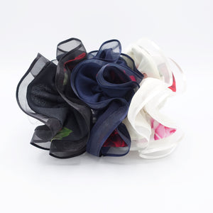 veryshine.com Scrunchies floral scrunchies, organza edge scrunchies, hair ties for women