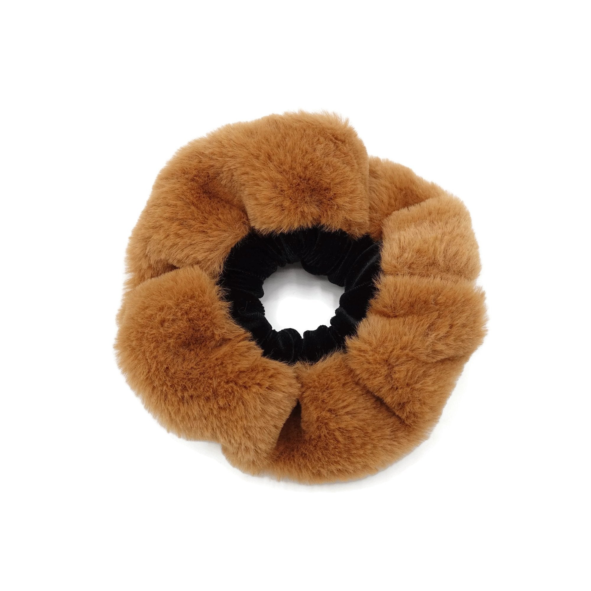 veryshine.com scrunchies/hair holder fur velvet scrunchies two tone scrunchie stylish hair elastic women accessory