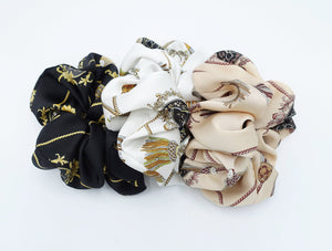 veryshine.com Scrunchies large satin scrunchies tassel print oversized scrunchies