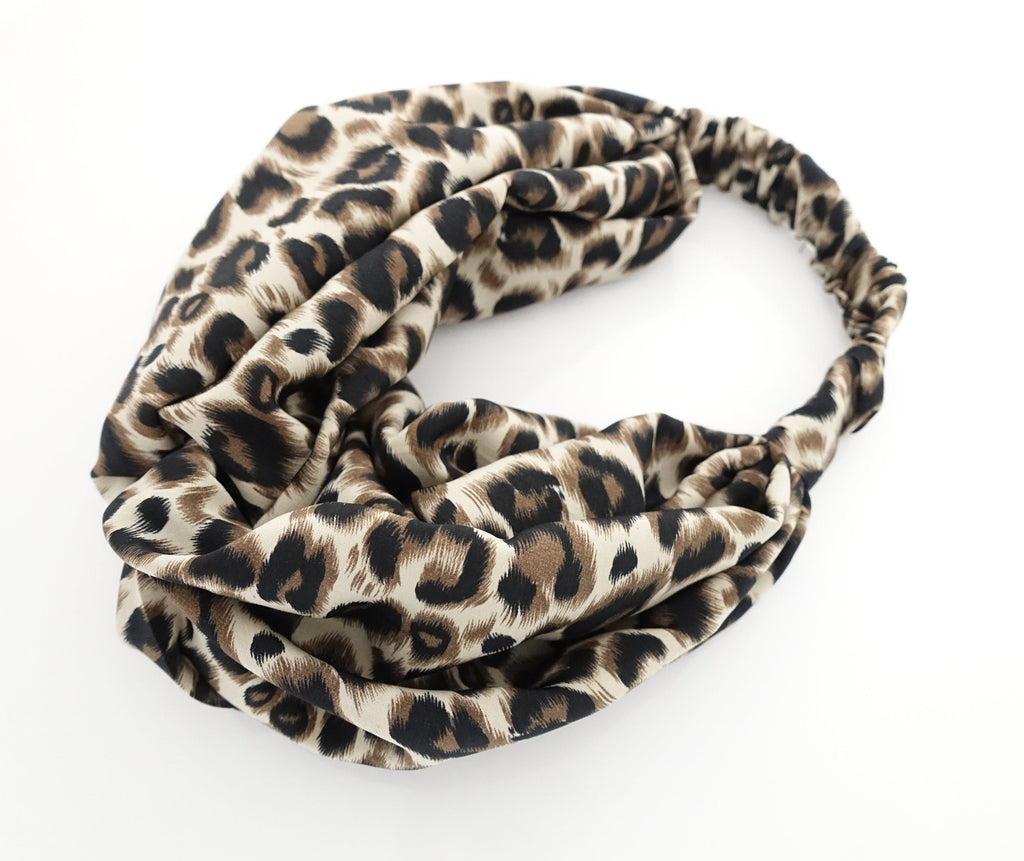 veryshine.com soft leopard print fashion hair turban women trendy headband