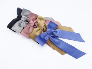 veryshine.com velvet hair bow with tail double faced velvet basic black women hair accessory