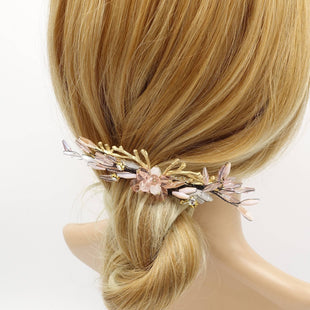 VeryShine crystal beaded flower hair comb event hair accessory