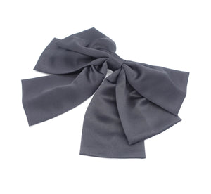 VeryShine droopy satin hair bow double layered hair accessory for women