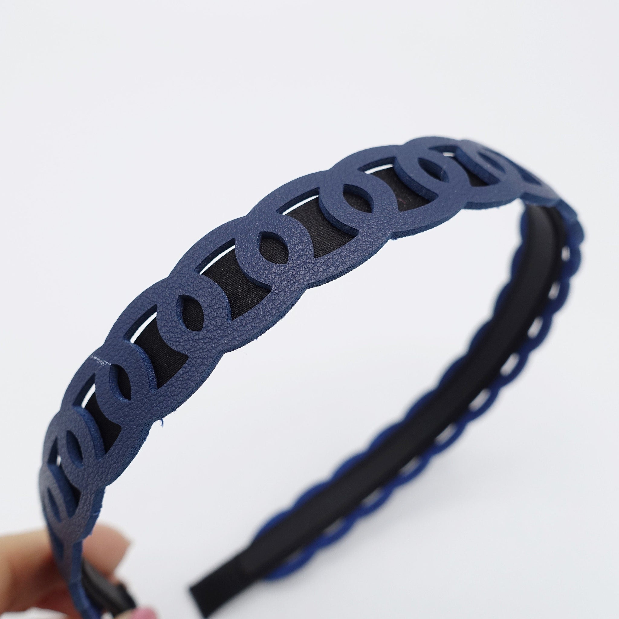 VeryShine faux leather chain headband