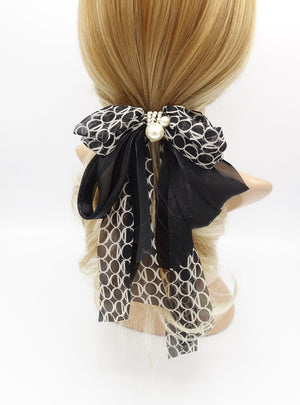 VeryShine Hair Accessories Black mix and match organza multi layered hair bow