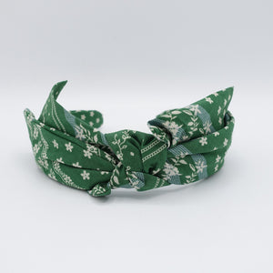 VeryShine cotton bow knot headband floral wired hairband for women