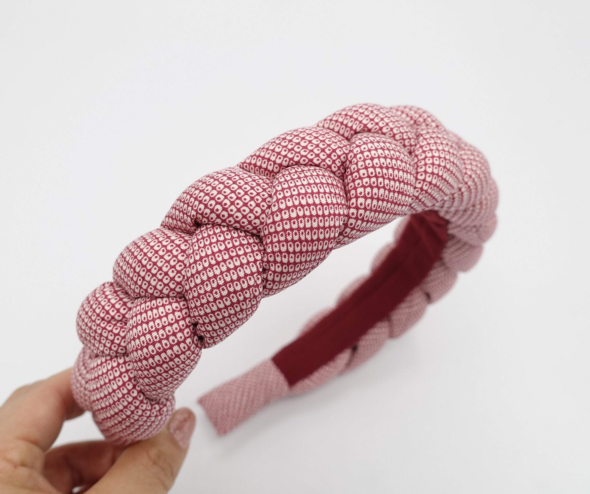 VeryShine hairband/headband silk braided headband repeat pattern padded hair accessory for women-VS202108