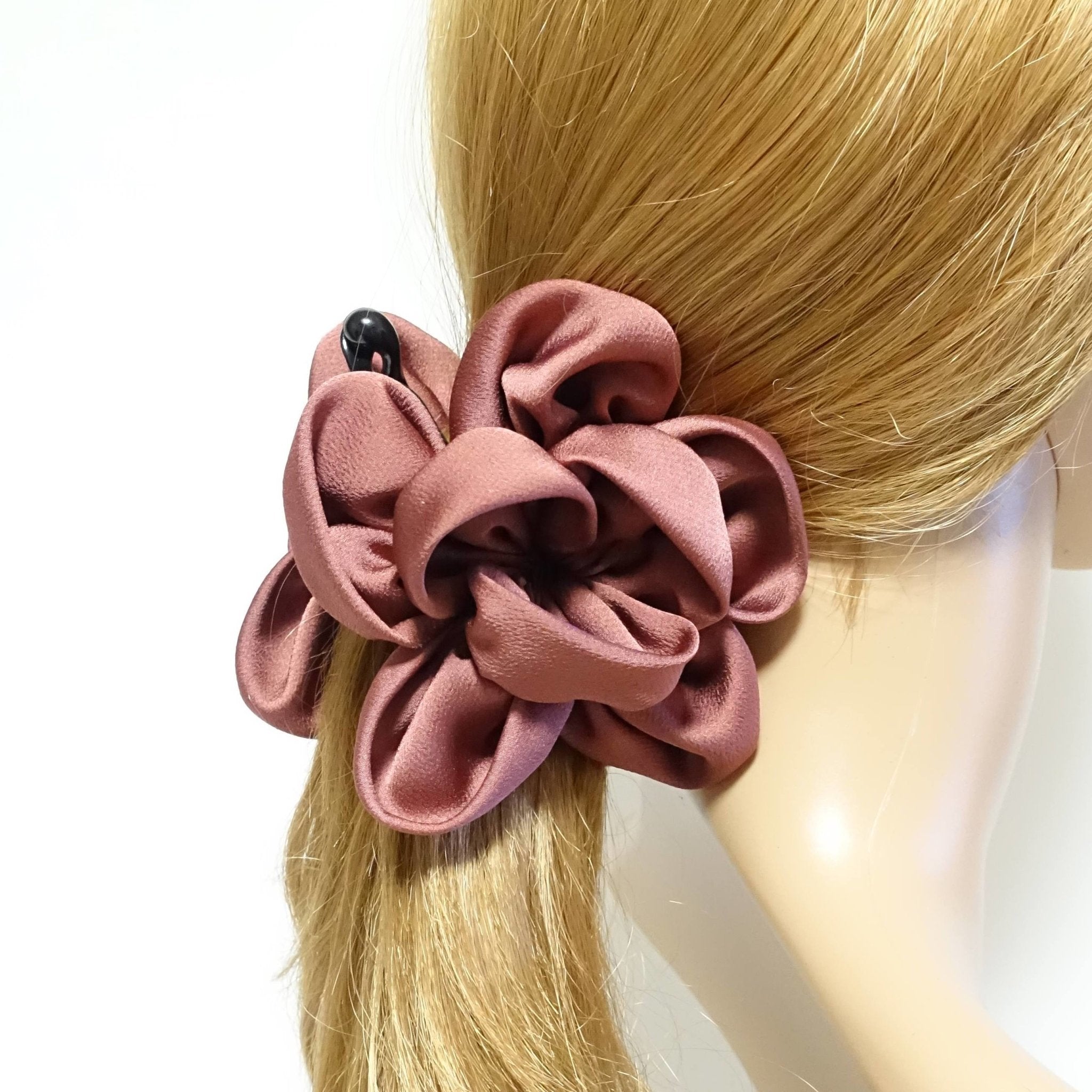 VeryShine Handmade flower hair clip 8 Petal Flower Hair Clip Decorated Banana clip Hair Accessory For Women