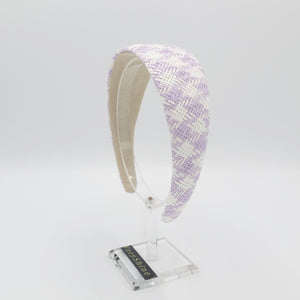 purple  houndstooth headband 