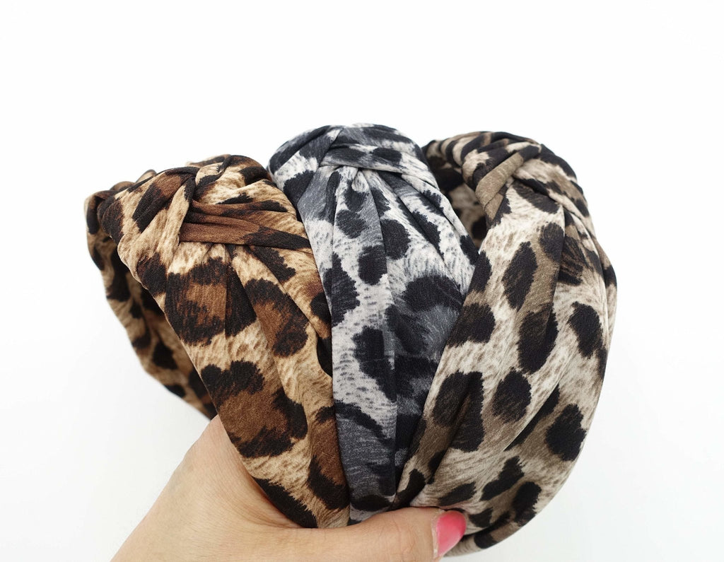 VeryShine leopard print knotted headband