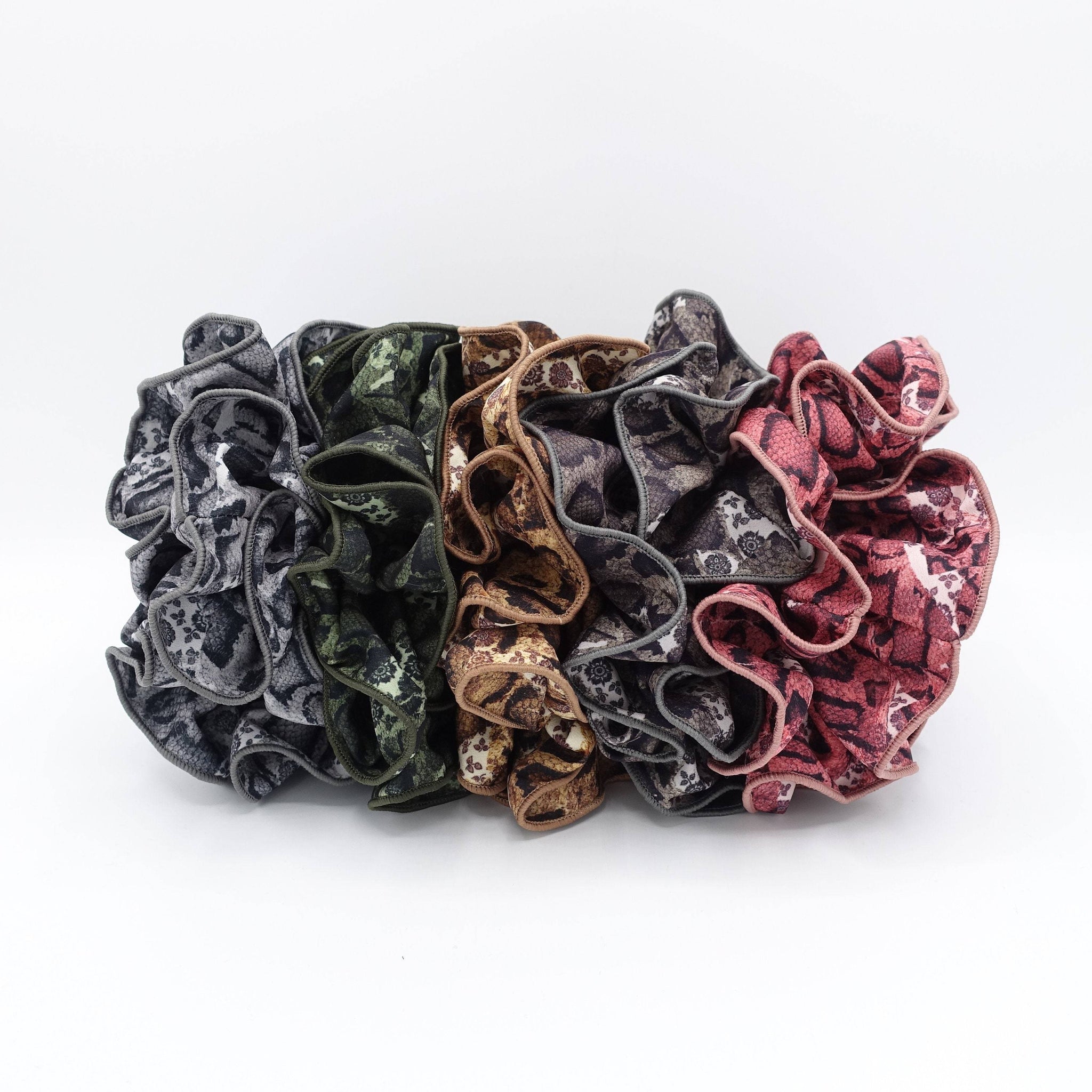 VeryShine oversized scrunchies python print scrunchies stylish hair ties for women