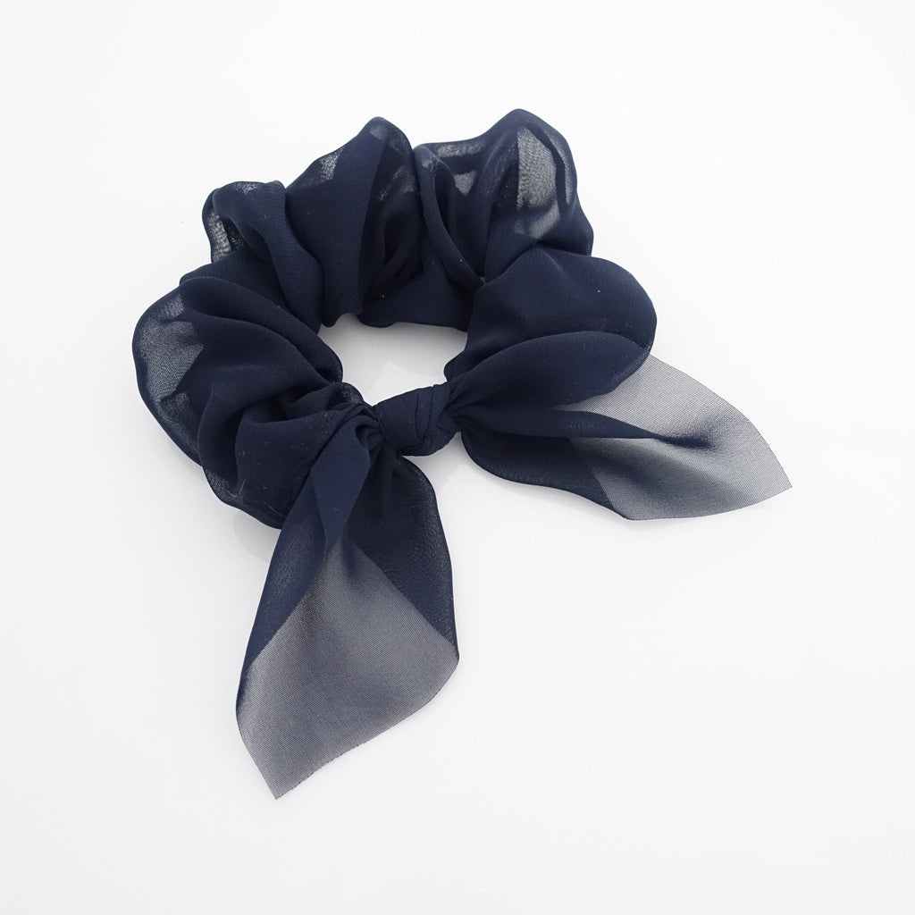 VeryShine sheer chiffon bow knot scrunchies pretty women scrunchie hair accessory