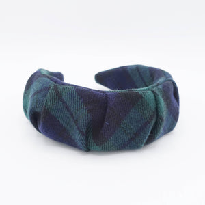 VeryShine tartan headband plaid check woolen Fall Winter hair accessory for women