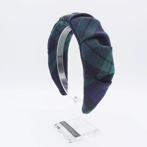 VeryShine tartan headband plaid check woolen Fall Winter hair accessory for women