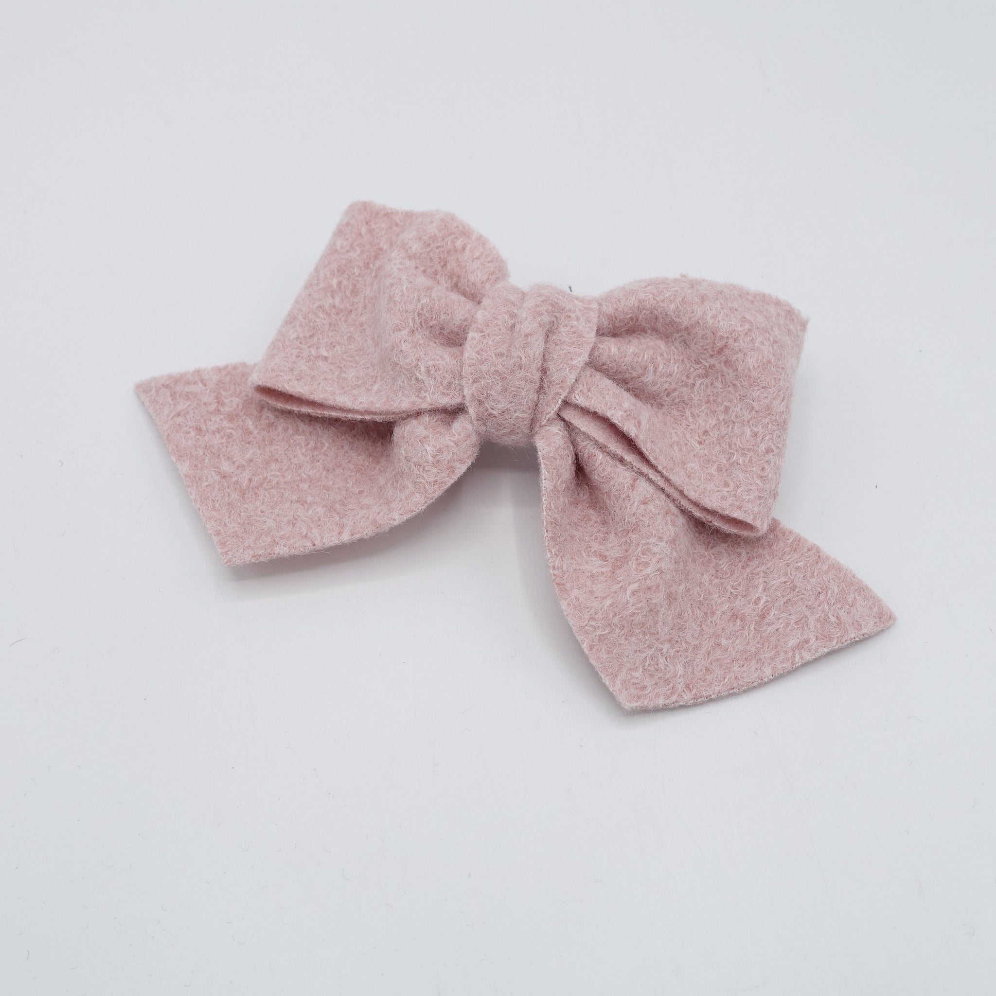 VeryShine woolen teddy hair bow cute hair accessory for women